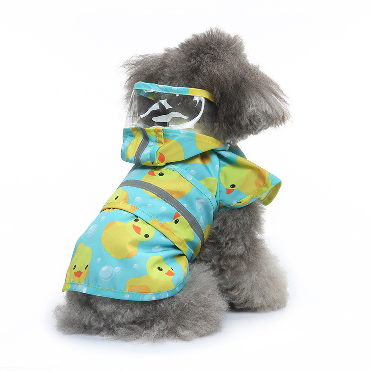 Dog hooded raincoat