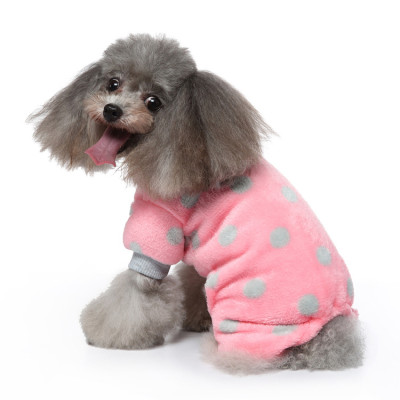 Wholesale Pet dog pajamas Puppy pet clothing Plush pajamas pet clothing Fall dog clothing