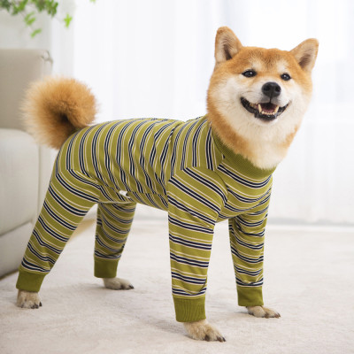 Spring and autumn big dog clothes small and medium-sized dog pajamas long sleeve pet hair prevention