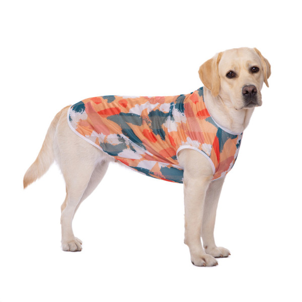Spring and summer mesh medium and large dog Labrador, dog tank tops pet dog clothing wholesale