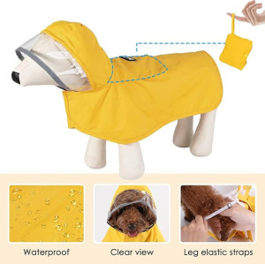 Hooded dog raincoats cape outdoor waterproof, suitable for small to medium to large dogs and puppies