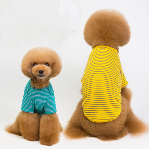 Wholesale spring/summer new pet clothes Dog clothes clothing striped base shirt striped pajamas