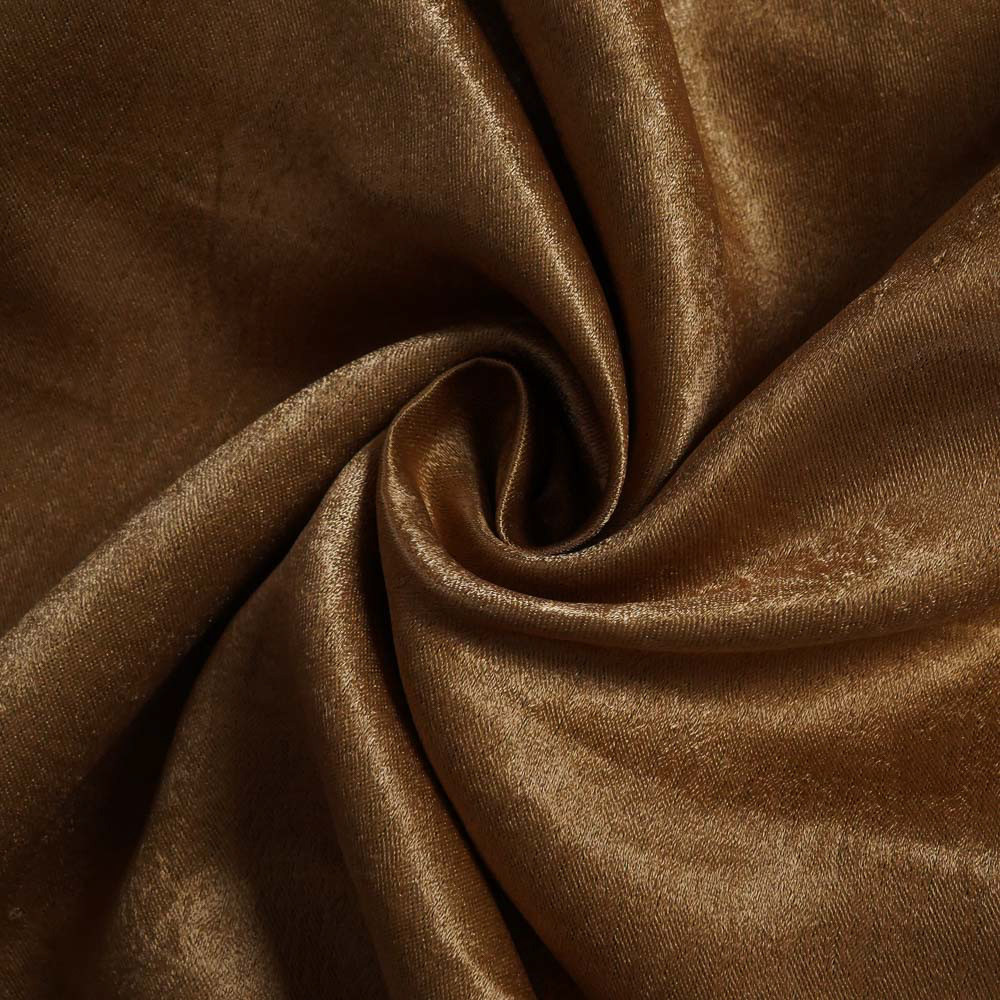 Single-Sided Sateen Fluffiness Blackout Drapery Fabric-Golden
