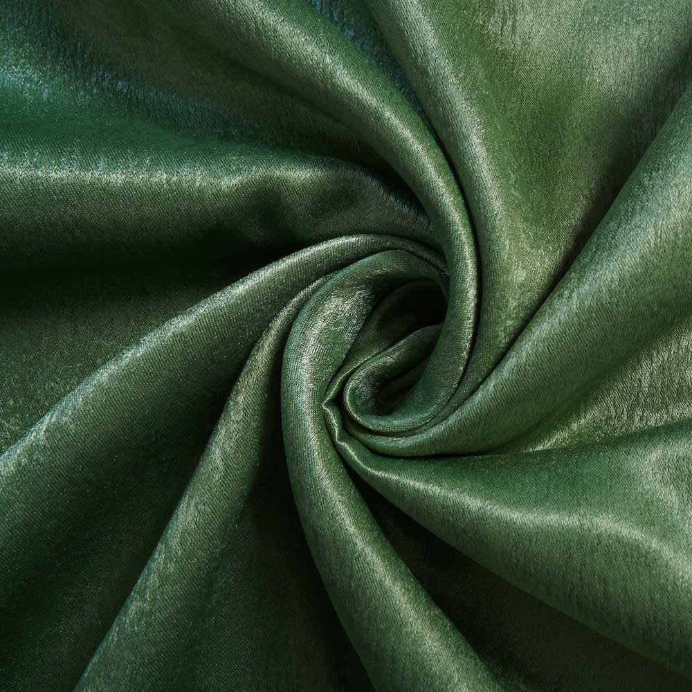 Single-Sided Sateen Fluffiness Blackout Drapery Fabric-Forest Green