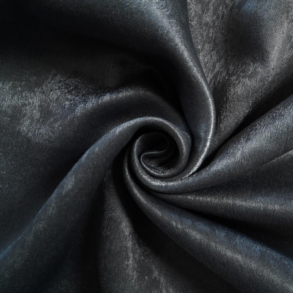 Single-Sided Sateen Fluffiness Blackout Drapery Fabric-Dark Gray