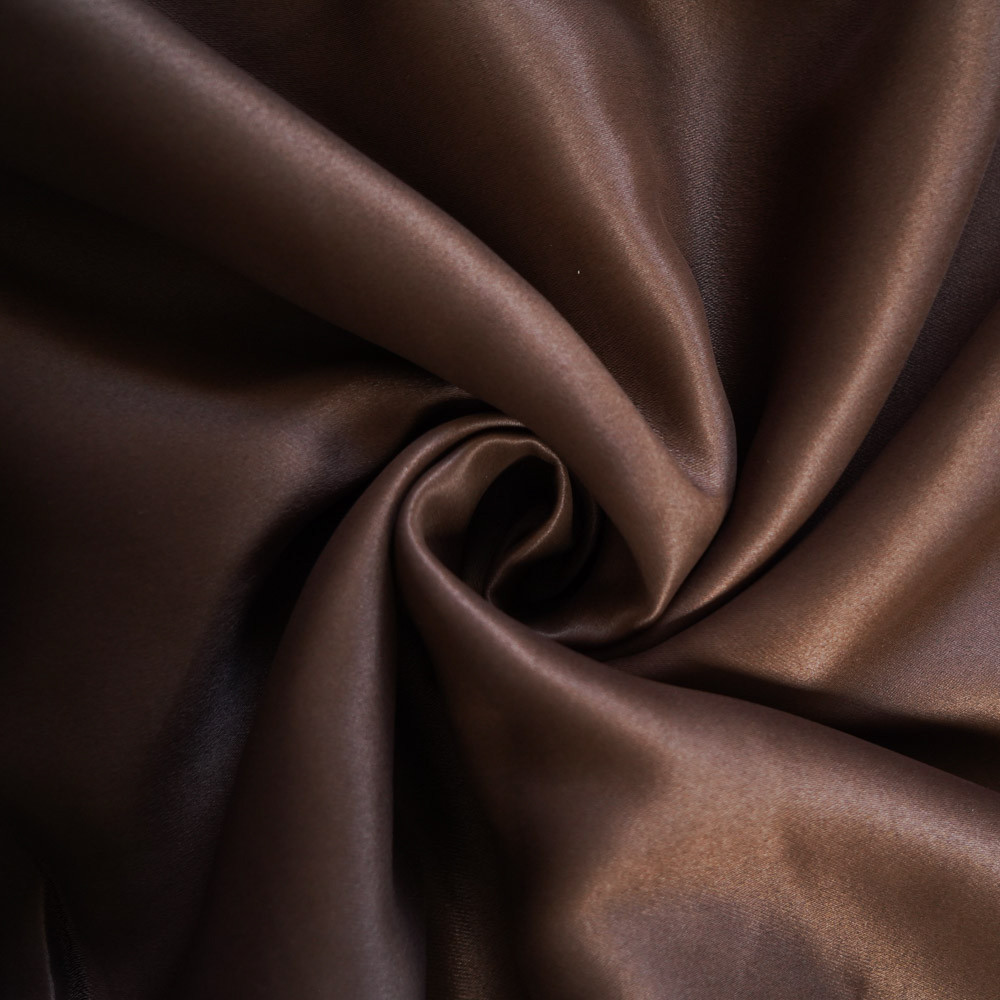 High Density Sateen Blackout Drapery Fabric-Dark Brown