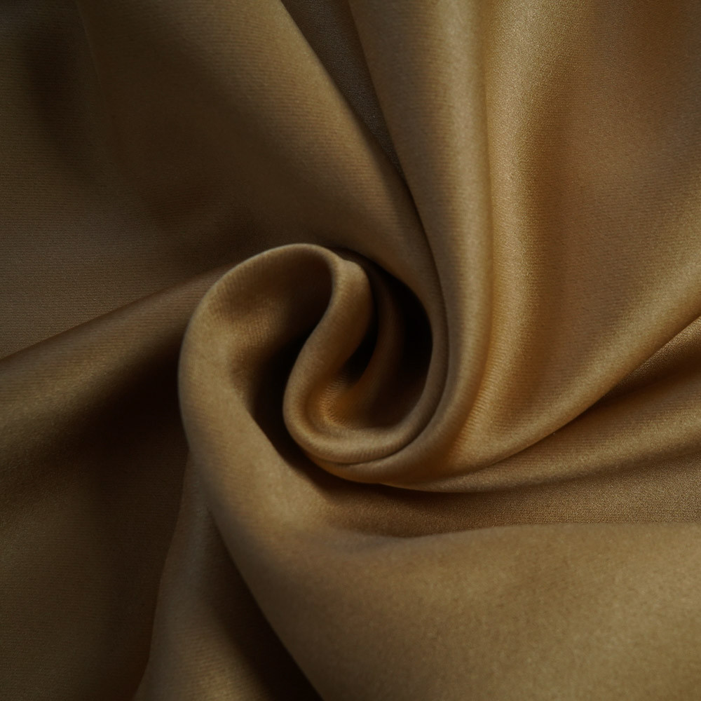 Double-Sided Sateen Blackout Drapery Fabric-Golden