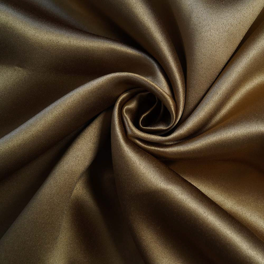 Single-Sided Black Y/D Sateen Blackout Drapery Fabric-Golden
