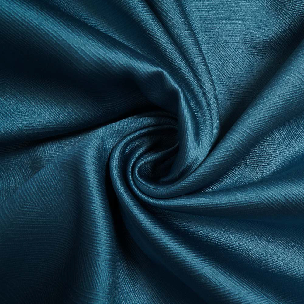 Two-Toned Sateen Blackout Drapery Fabric-Teal