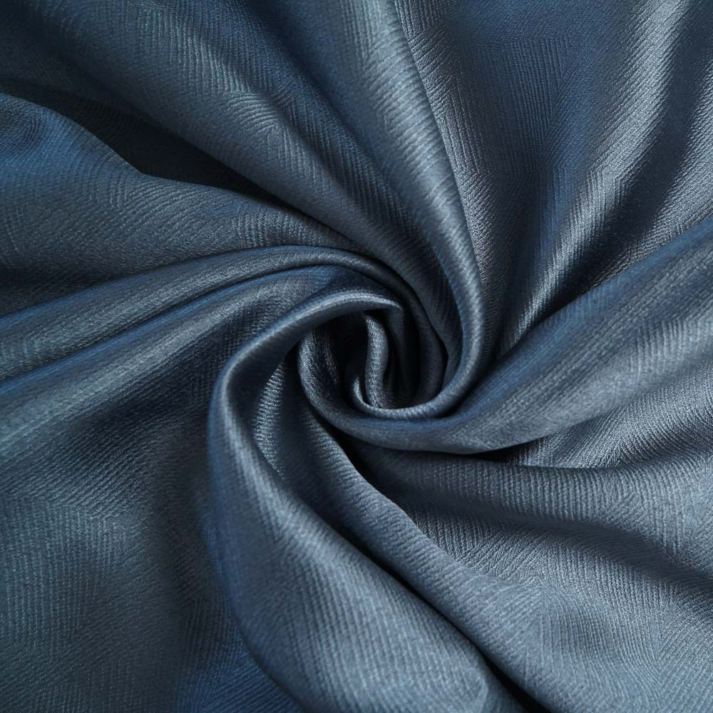 Two-Toned Sateen Blackout Drapery Fabric-Blue Gray