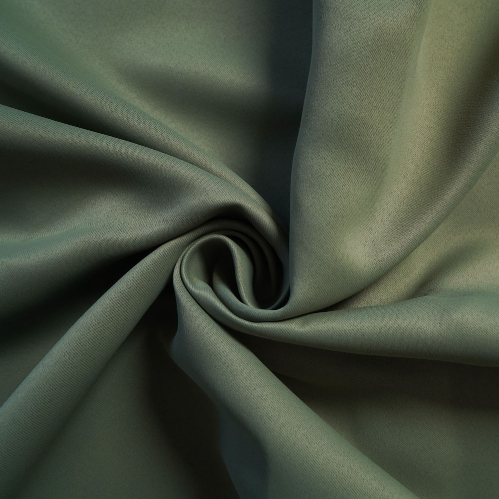 Double-Sided Twill Dull Blackout Drapery Fabric-Forest Green