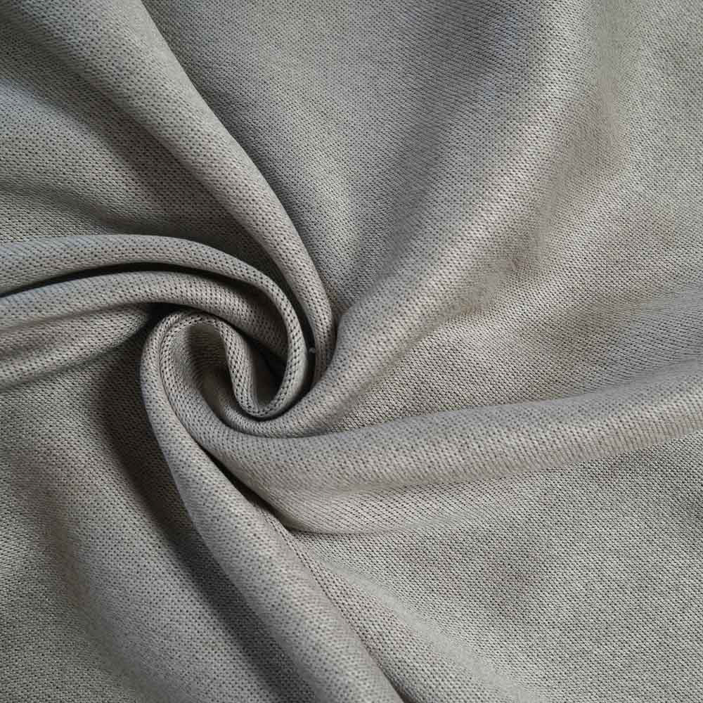 Double-Sided Linen Look Blackout Drapery Fabric-Ash