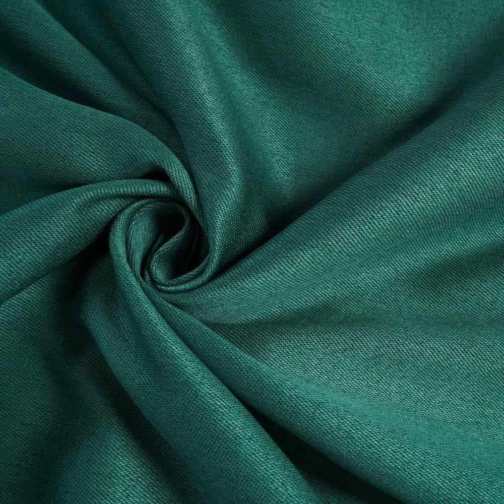 Double-Sided Linen Look Blackout Drapery Fabric-Teal