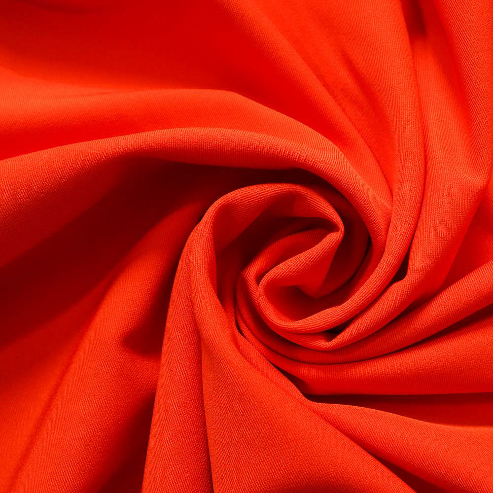 100D Polyester 4-Way Twill Stretch Fabric-Orange Red
