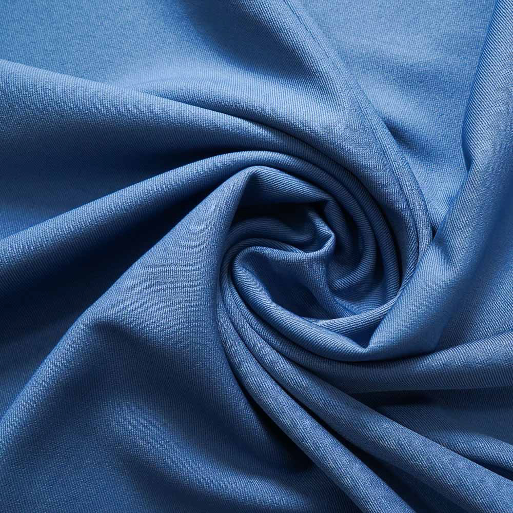 100D Polyester 4-Way Twill Stretch Fabric-Med Blue