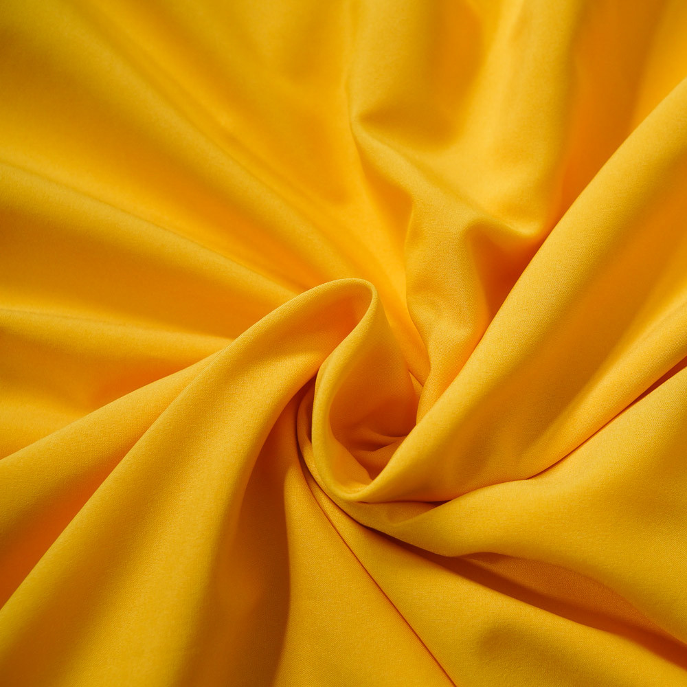 50D Polyester 4-Way Plain Stretch Fabric-Yellow