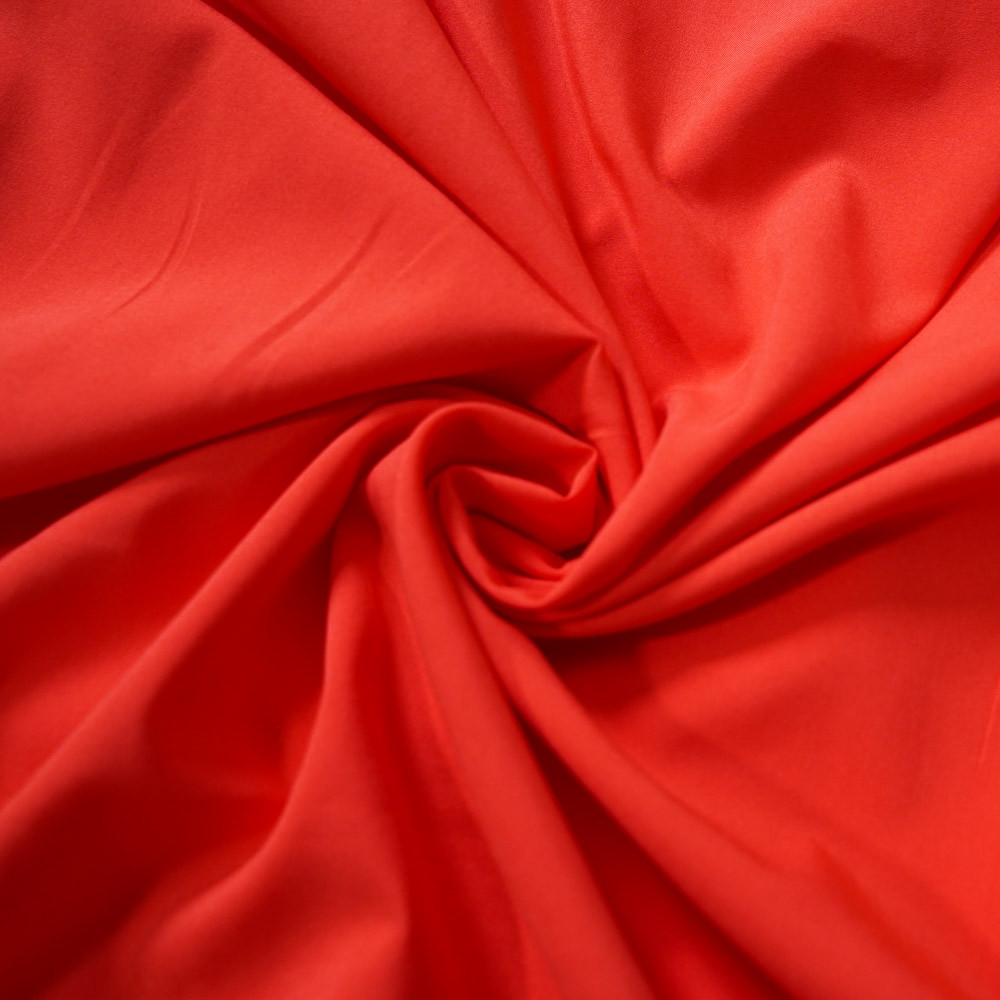 50D Polyester 4-Way Plain Stretch Fabric-Coral