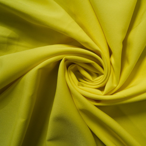 Sterling-Yellow 100D Polyester 4-Way Plain Stretch Fabric. For Pants, Skirts, Tops, Casual Wear, Outdoor Functional Jackets, Custom 4-Way Stretch Printed Fabric.