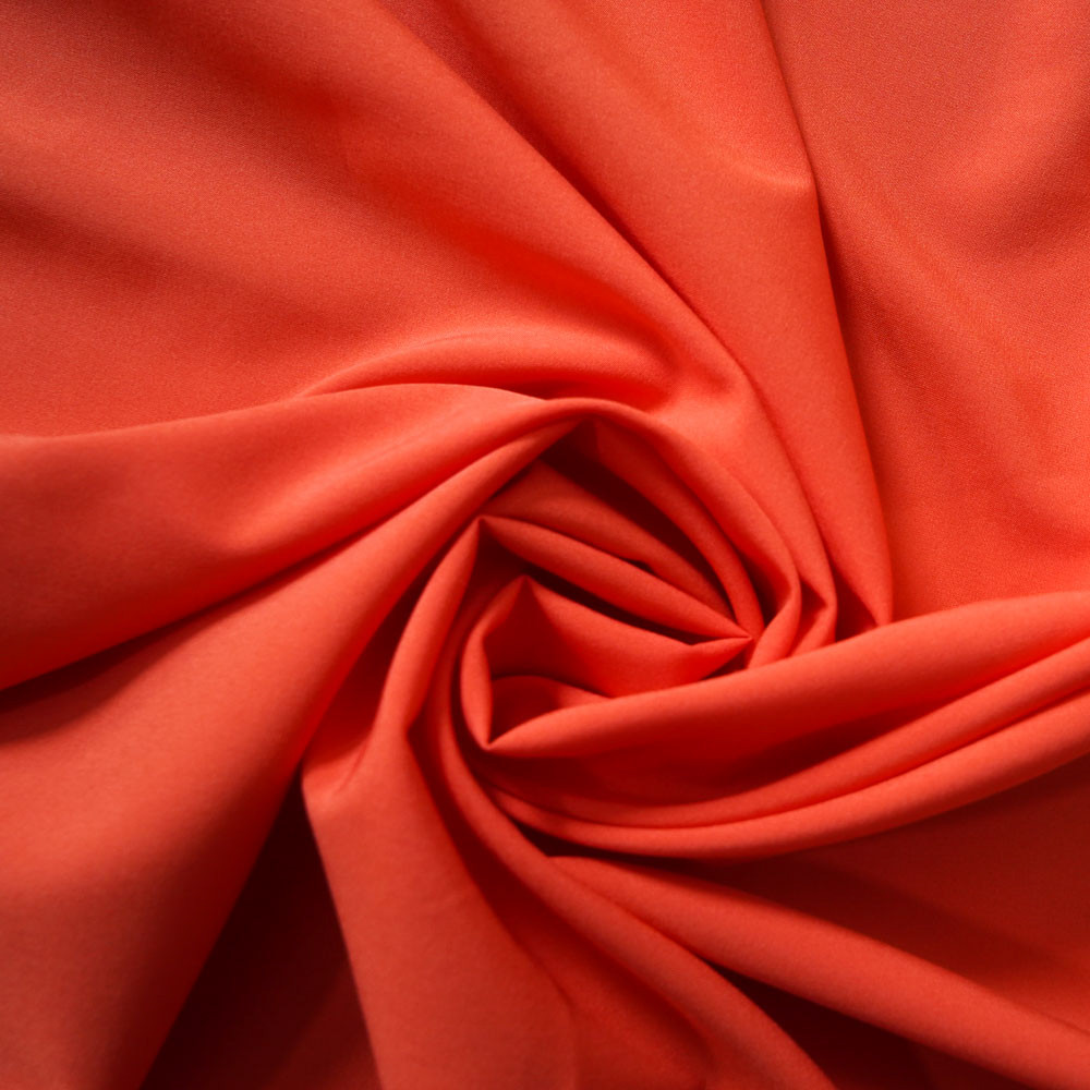 100D Polyester 4-Way Plain Stretch Fabric-Orange