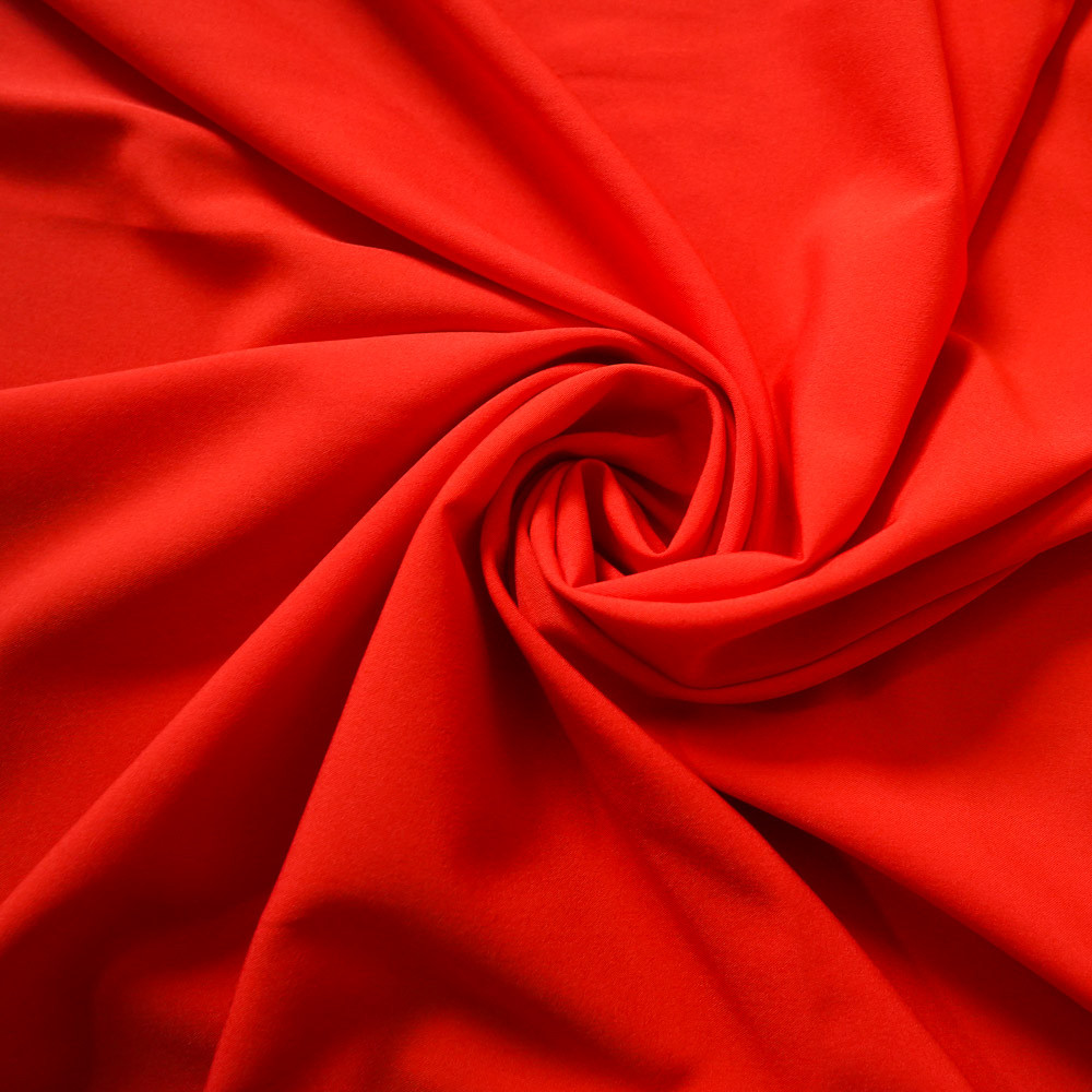 100D Polyester 4-Way Plain Stretch Fabric-Red