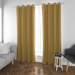 Single-Sided Shining Sateen Blackout Drapery Fabric. Ava-Golden. For Living Room, Hotel, Theater. Custom Blackout Fabric. and Finished Curtain.