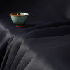Blackout Drapery Fabric, Single-Sided Shining Sateen. Ava-Sliver Gray. For Living Room, Bedroom, Theater, Retail Store. Home textile. Custom Blackout Fabric. and Finished Curtain.