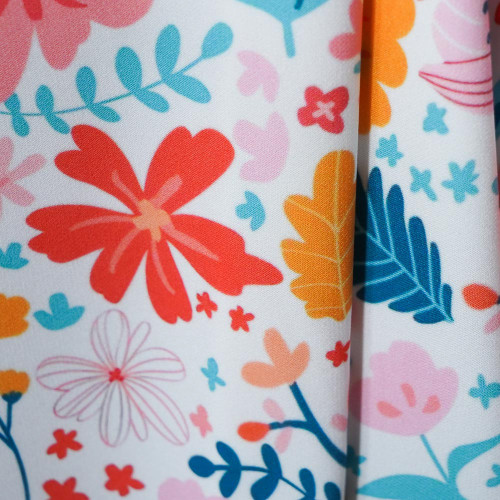 Iris -Polyester 4-Way 2-Ply Stretch Fabric. For Pants, Skirts, Tops, Casual Wear, Outdoor Functional Jackets, Custom 4-Way Stretch Printed Fabric,