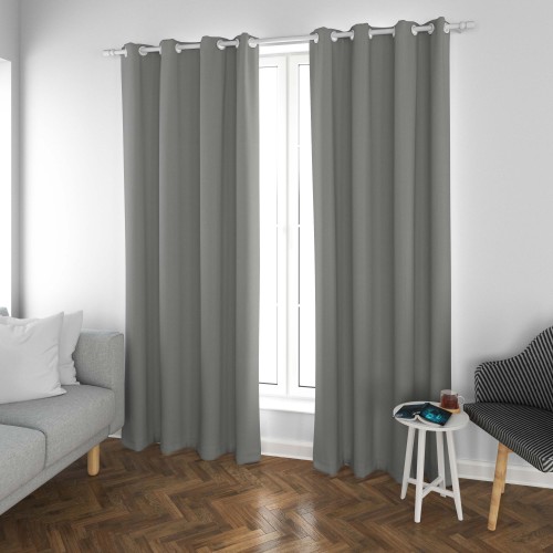 Gabriel-White Ash Double-Sided Twill Dull Blackout Drapery Fabric. For Living Room, Bedroom, Office, Hotel, Restaurant, Theater, Retail Store, Exhibition Hall, Hospitality Industry. Custom Blackout Fabric. and Finished Curtain.