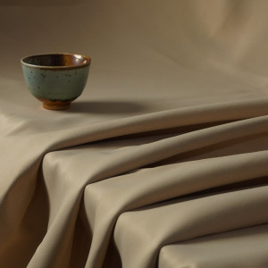 Gabriel-Khaki Double-Sided Twill Dull Blackout Drapery Fabric. For Living Room, Bedroom, Office, Hotel, Restaurant, Theater, Retail Store, Exhibition Hall, Hospitality Industry. Custom Blackout Fabric. and Finished Curtain.
