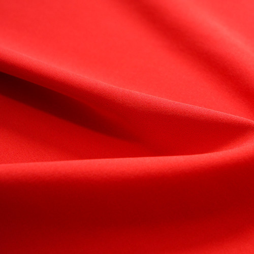 Ruby-Red 100D Polyester 4-Way Twill Stretch Fabric. For Pants, Skirts, Tops, Casual Wear, Outdoor Functional Jackets, Custom 4-Way Stretch Printed Fabric.