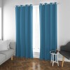 Amelia-Blue Single-Sided Sateen Fluffiness Blackout Drapery Fabric For Living Room, Bedroom, Office, Hotel, Restaurant, Theater, Retail Store, Exhibition Hall, Hospitality Industry. Custom Blackout Fabric. and Finished Curtain.