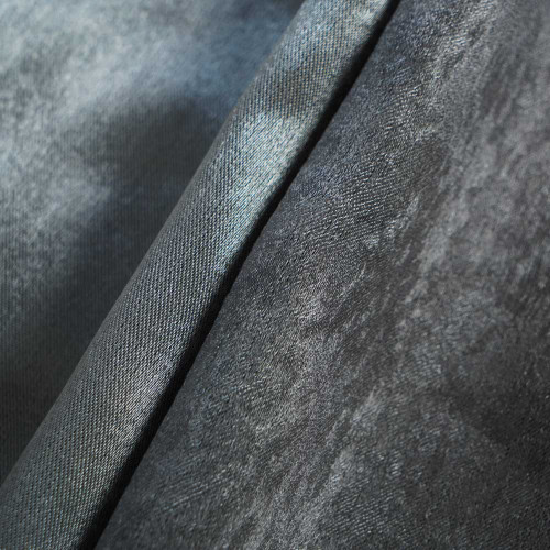 Amelia-Dark Gray Single-Sided Sateen Fluffiness Blackout Drapery Fabric For Living Room, Bedroom, Office, Hotel, Restaurant, Theater, Retail Store, Exhibition Hall, Hospitality Industry. Custom Blackout Fabric. and Finished Curtain.