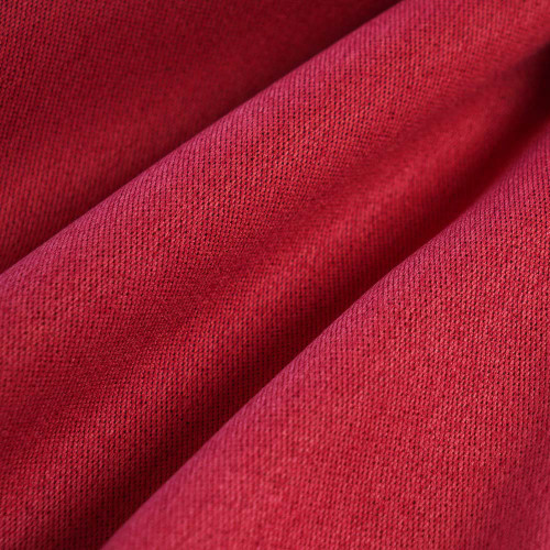 William-Jam Red Double-Sided Linen Look Blackout Drapery Fabric For Living Room, Bedroom, Office, Hotel, Restaurant, Theater, Retail Store, Exhibition Hall, Hospitality Industry. Custom Blackout Fabric. and Finished Curtain.