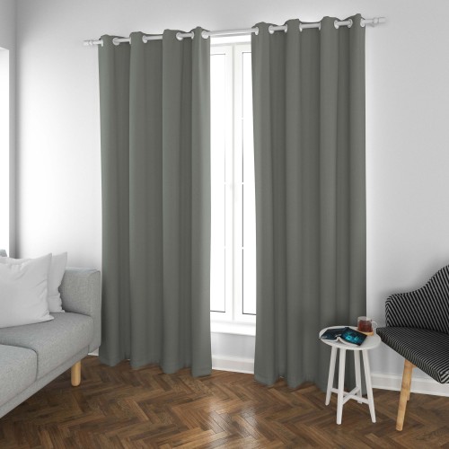 William-White Ash Double-Sided Linen Look Blackout Drapery Fabric For Living Room, Bedroom, Office, Hotel, Restaurant, Theater, Retail Store, Exhibition Hall, Hospitality Industry. Custom Blackout Fabric. and Finished Curtain.