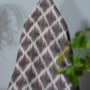 Oliver Geometric-Single-Sided Shiny Sateen Printed Blackout Drapery Fabric For Living Room, Bedroom, Office, Hotel, Restaurant, Theater, Retail Store, Exhibition Hall, Hospitality Industry. Custom Blackout Fabric. and Finished Curtain.