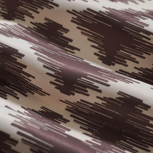 Oliver Geometric-Single-Sided Shiny Sateen Printed Blackout Drapery Fabric For Living Room, Bedroom, Office, Hotel, Restaurant, Theater, Retail Store, Exhibition Hall, Hospitality Industry. Custom Blackout Fabric. and Finished Curtain.