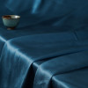 Luxia-Teal Two-Toned Sateen Blackout Drapery Fabric For Living Room, Bedroom, Office, Hotel, Restaurant, Theater, Retail Store, Exhibition Hall, Hospitality Industry. Custom Blackout Fabric. and Finished Curtain.