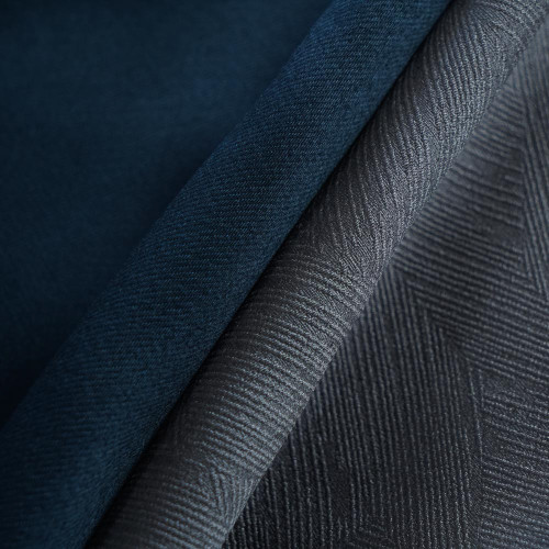 Luxia-Dark Gray Two-Toned Sateen Blackout Drapery Fabric For Living Room, Bedroom, Office, Hotel, Restaurant, Theater, Retail Store, Exhibition Hall, Hospitality Industry. Custom Blackout Fabric. and Finished Curtain.
