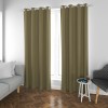 Luxia-Med Gray Two-Toned Sateen Blackout Drapery Fabric For Living Room, Bedroom, Office, Hotel, Restaurant, Theater, Retail Store, Exhibition Hall, Hospitality Industry. Custom Blackout Fabric. and Finished Curtain.