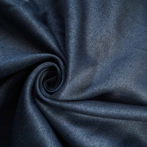 Mason-Blue Gray Thicker Linen Look Blackout Drapery Fabric For Living Room, Bedroom, Office, Hotel, Restaurant, Theater, Retail Store, Exhibition Hall, Hospitality Industry. Custom Blackout Fabric. and Finished Curtain.