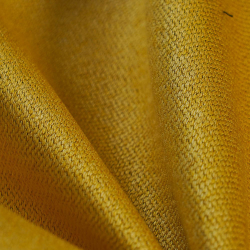 Mason-Yellow Thicker Linen Look Blackout Drapery Fabric For Living Room, Bedroom, Office, Hotel, Restaurant, Theater, Retail Store, Exhibition Hall, Hospitality Industry. Custom Blackout Fabric. and Finished Curtain.