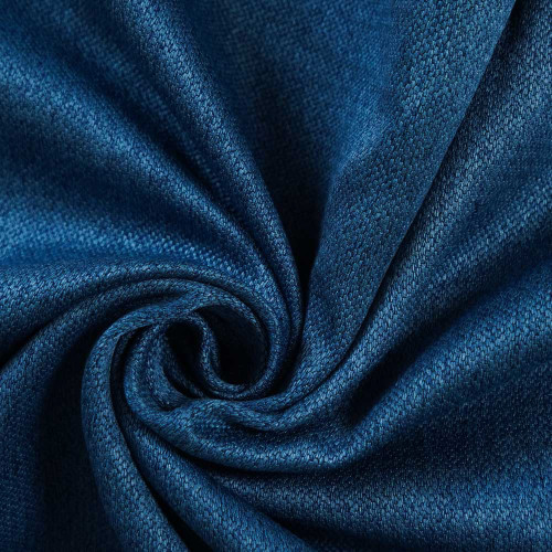 Mason-Blue Thicker Linen Look Blackout Drapery Fabric For Living Room, Bedroom, Office, Hotel, Restaurant, Theater, Retail Store, Exhibition Hall, Hospitality Industry. Custom Blackout Fabric. and Finished Curtain.