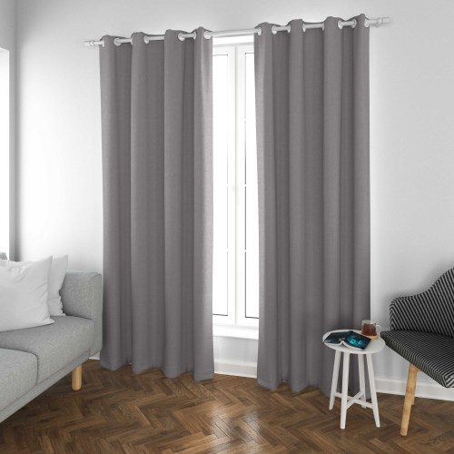 Ethan-Gray Two-Toned High Density Sateen Blackout Drapery Fabric For Living Room, Bedroom, Office, Hotel, Restaurant, Theater, Retail Store, Exhibition Hall, Hospitality Industry. Custom Blackout Fabric. and Finished Curtain.