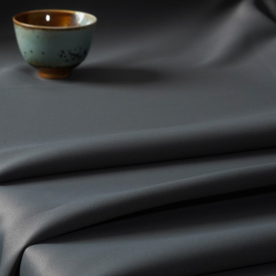 Ethan-Gray Two-Toned High Density Sateen Blackout Drapery Fabric For Living Room, Bedroom, Office, Hotel, Restaurant, Theater, Retail Store, Exhibition Hall, Hospitality Industry. Custom Blackout Fabric. and Finished Curtain.