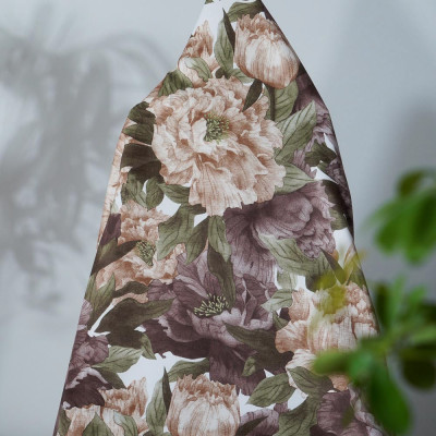 Oliver Flower-Single-Sided Shiny Sateen Printed Blackout Drapery Fabric For Living Room, Bedroom, Office, Hotel, Restaurant, Theater, Retail Store, Exhibition Hall, Hospitality Industry. Custom Blackout Fabric. and Finished Curtain.