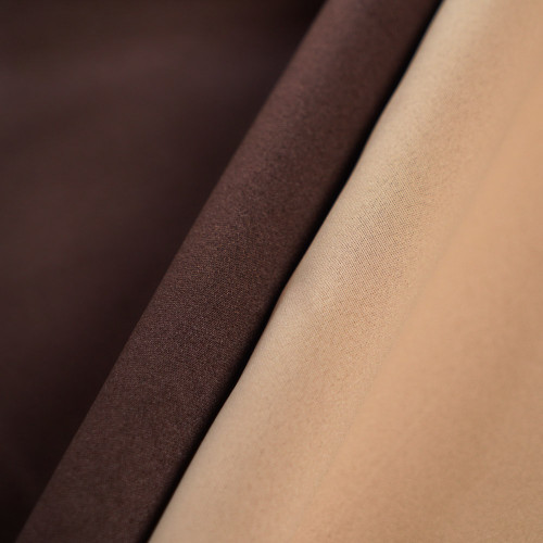 Ethan-LT Brown Two-Toned High Density Sateen Blackout Drapery Fabric For Living Room, Bedroom, Office, Hotel, Restaurant, Theater, Retail Store, Exhibition Hall, Hospitality Industry. Custom Blackout Fabric. and Finished Curtain.