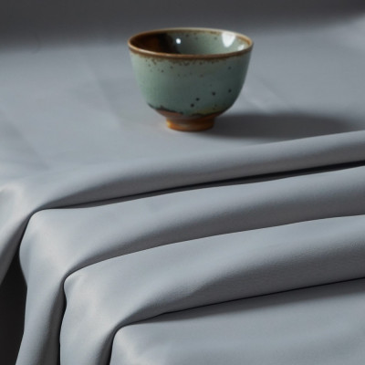 Ethan-White Ash Two-Toned High Density Sateen Blackout Drapery Fabric For Living Room, Bedroom, Office, Hotel, Restaurant, Theater, Retail Store, Exhibition Hall, Hospitality Industry. Custom Blackout Fabric. and Finished Curtain.