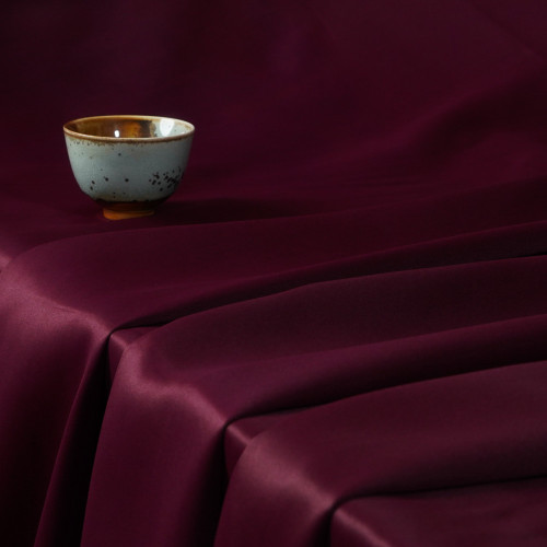 Audrey-Wine High Density Sateen Blackout Drapery Fabric For Living Room, Bedroom, Office, Hotel, Restaurant, Theater, Retail Store, Exhibition Hall, Hospitality Industry. Custom Blackout Fabric. and Finished Curtain.