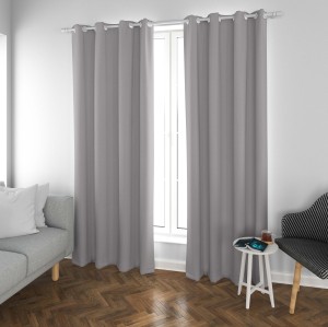 Audrey-White Ash High Density Sateen Blackout Drapery Fabric For Living Room, Bedroom, Office, Hotel, Restaurant, Theater, Retail Store, Exhibition Hall, Hospitality Industry. Custom Blackout Fabric. and Finished Curtain.