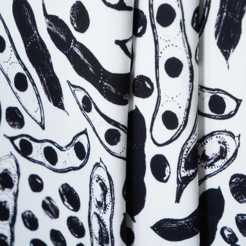 Wyatt, Black&White, For Pants, Skirts, Tops, Casual Wear, Outdoor Functional Jackets, Custom 4-Way Stretch Printed Fabric,